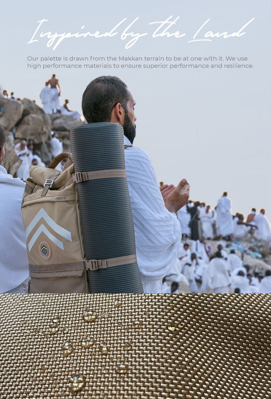 Hajj Ihram, Money Belt and Backpack with mat in Makkah - FEJ Gear